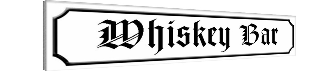 Holzschild 10x46 cm Alkohol Whiskey Bar Kneipe Pub Küche