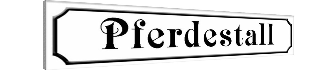 Holzschild 10x46 cm Pferdestall Reiten Pferde Tier Haustier