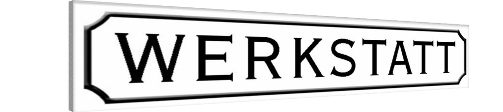 Holzschild 10x46 cm Werkstatt Handwerker Auto Garage