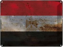 Blechschild 30x40 cm Ägypten Egypt Flagge Fahne Wappen