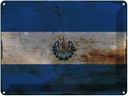 Blechschild 30x40 cm El Salvador Flagge Fahne Wappen