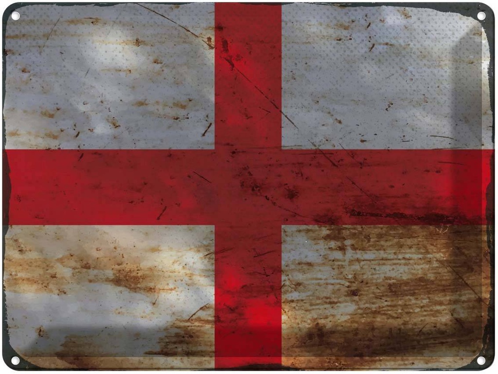 Blechschild 30x40 cm England Flagge Fahne Wappen
