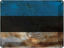 Blechschild 30x40 cm Estland Estonia Flagge Fahne Wappen