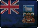 Blechschild 30x40 cm Falklandinseln Flagge Fahne Wappen