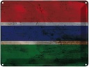 Blechschild 30x40 cm Gambia the Flagge Fahne Wappen