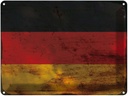 Blechschild 30x40 cm Deutschland Germany Flagge Fahne Wappen