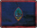 Blechschild 30x40 cm Guam Flagge Fahne Wappen