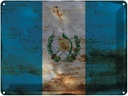Blechschild 30x40 cm Guatemala Flagge Fahne Wappen
