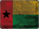 Blechschild 30x40 cm Guinea-Bissau Guinea Flagge Fahne Wappen