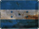Blechschild 30x40 cm Hondura Honduras Flagge Fahne Wappen