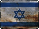 Blechschild 30x40 cm Israel Flagge Fahne Wappen