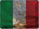 Blechschild 30x40 cm Italien Italy Flagge Fahne Wappen