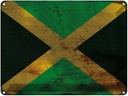 Blechschild 30x40 cm Jamaika Jamaica Flagge Fahne Wappen