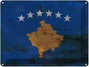 Blechschild 30x40 cm Kosovo Flagge Fahne Wappen