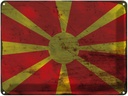Blechschild 30x40 cm Mazedonien Macedonia Flagge Fahne Wappen