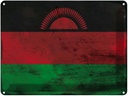 Blechschild 30x40 cm Malawi Flagge Fahne Wappen