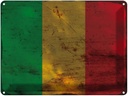Blechschild 30x40 cm Mali Flagge Fahne Wappen