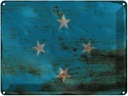 Blechschild 30x40 cm Mikronesien Micronesia Flagge Fahne Wappen