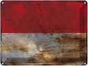 Blechschild 30x40 cm Monaco Flagge Fahne Wappen