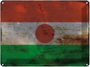 Blechschild 30x40 cm Niger Flagge Fahne Wappen
