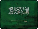 Blechschild 30x40 cm Saudi-Arabien Saudi Arabia Flagge Fahne Wappen