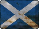 Blechschild 30x40 cm Schottland Scotland Flagge Fahne Wappen