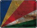 Blechschild 30x40 cm Seychellen Seychelles Flagge Fahne Wappen