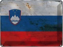 Blechschild 30x40 cm Slowenien Slovenia Flagge Fahne Wappen