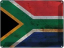 Blechschild 30x40 cm Südafrika South Africa Flagge Fahne Wappen