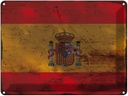 Blechschild 30x40 cm Spanien Spain Flagge Fahne Wappen