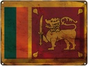 Blechschild 30x40 cm Sri Lanka Flagge Fahne Wappen