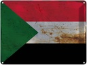 Blechschild 30x40 cm Sudan Flagge Fahne Wappen