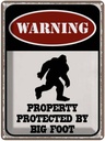 Blechschild 40x30 cm Warning property protected by Warnschild Hinweisschild Sicherheit Vorsicht