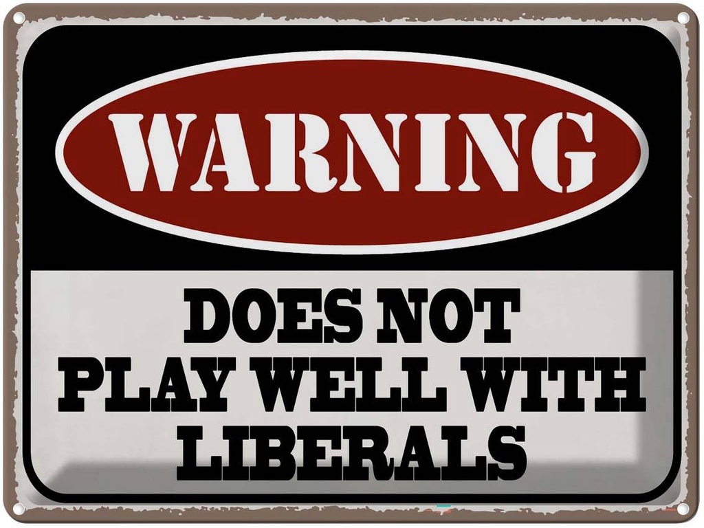 Blechschild 30x40 cm Warning does not play well with Warnschild Hinweisschild Sicherheit Vorsicht