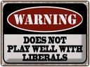 Blechschild 30x40 cm Warning does not play well with Warnschild Hinweisschild Sicherheit Vorsicht