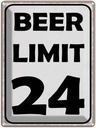 Blechschild 40x30 cm BEER Limit 24 Bier Alkohol
