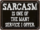 Blechschild 30x40 cm Sarcasm is one of many service Dekoration