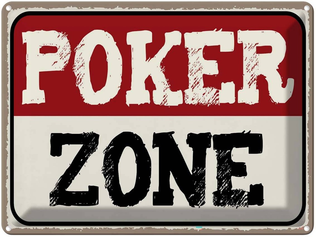 Blechschild 30x40 cm Poker Zone Sport Hobby
