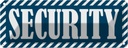 Blechschild 10x27 cm Security blaues Dekoration