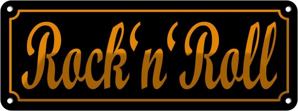 Blechschild 10x27 cm Rock´n´Roll Dekoration