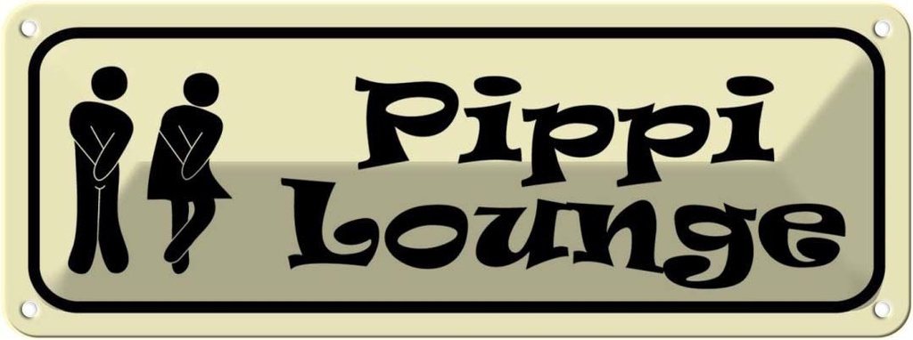 Blechschild 10x27 cm Pippi Lounge Dekoration