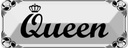 Blechschild 10x27 cm Queen mit Krone Dekoration