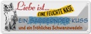 Blechschild 10x27 cm Liebe ist Hund Tier Haustier