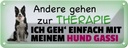 Blechschild 10x27 cm mit Hund Gassi gehen Tier Haustier
