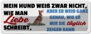 Blechschild 10x27 cm Hund zeigt täglich seine Liebe Tier Haustier