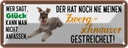 Blechschild 10x27 cm Zwerg Schnautzer Hund gestreichelt Tier Haustier