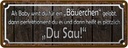 Blechschild 10x27 cm als Baby für Bäuerchen gelobt Dekoration Spruch Zitat