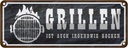 Blechschild 10x27 cm Grillen ist auch Kochen Spruch Zitat