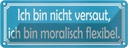 Blechschild 10x27 cm nicht versaut moralisch flexibel Spruch Zitat