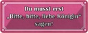 Blechschild 10x27 cm zuerst bitte liebe Königin sagen Spruch Zitat